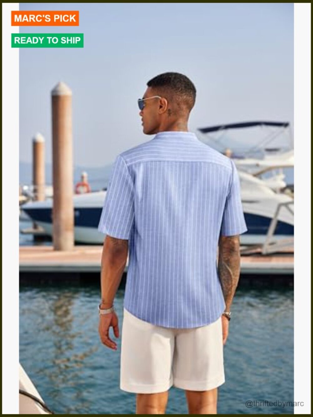 Men's Linen Henley Shirt Short Sleeve Casual Summer Beach T-Shirt - Picture 3 of 7